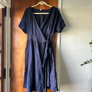 Grae cove Medium blue linen dress